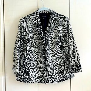 Talbots animal print jacket size 14W petite